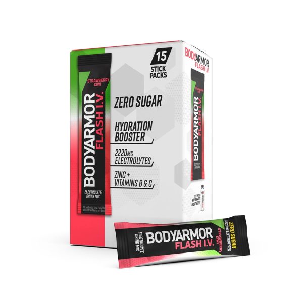 BODYARMOR Flash IV Electrolyte Packets.