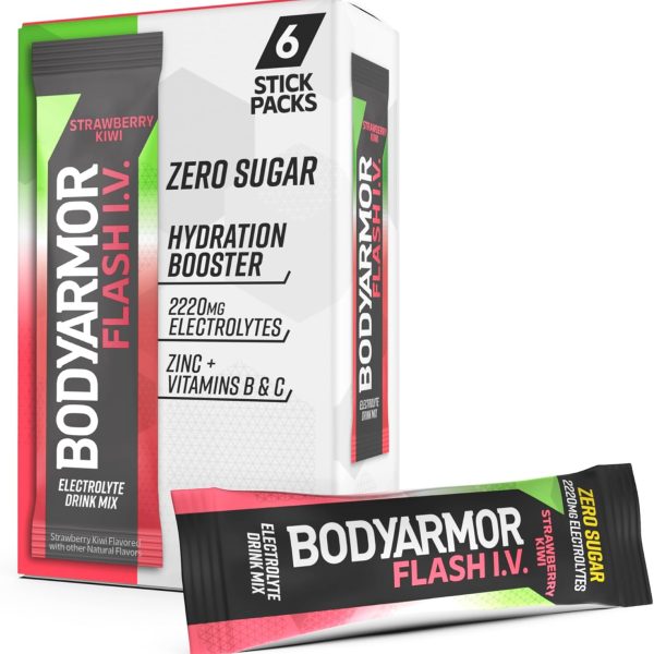 BODYARMOR Flash IV Electrolyte Packets.